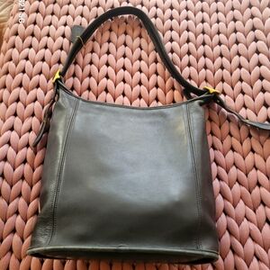Vintage Leather Coach Duffle Purse